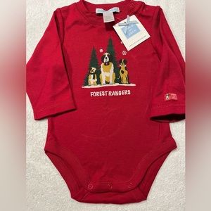Janie and Jack long sleeve onesie size 3-6 months holiday